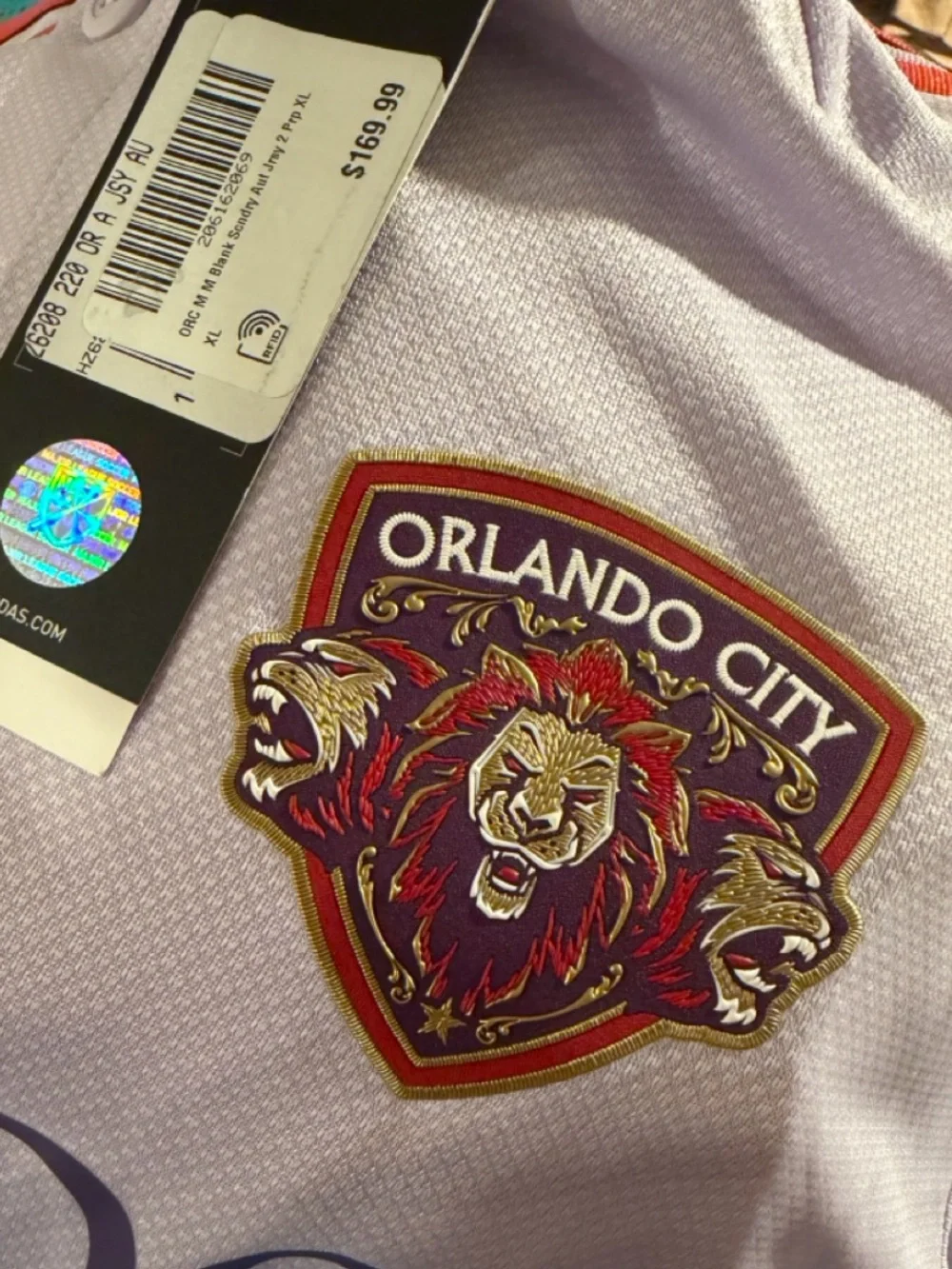 adidas Authentic MLS Orlando City SC Away Soccer Jersey Size Men’s XL (NWT)